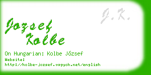 jozsef kolbe business card