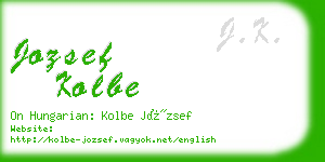 jozsef kolbe business card